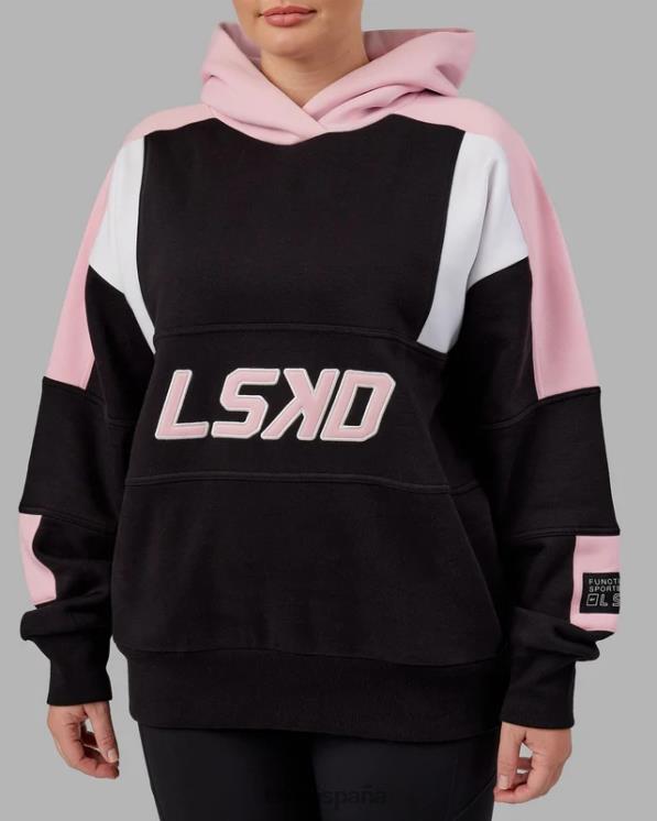LSKD unisexo Sudadera con capucha Slam oversize - negro-rosa pétalo 8T6NZ453 vestir