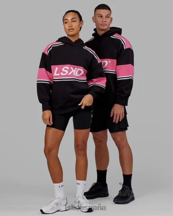 LSKD unisexo sudadera con capucha a-team extragrande - black-flamingo 8T6NZ459 vestir