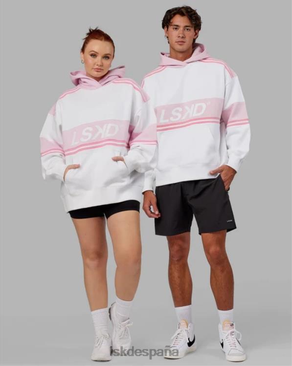 LSKD unisexo sudadera con capucha a-team oversize - blanco-rosa pétalo 8T6NZ452 vestir