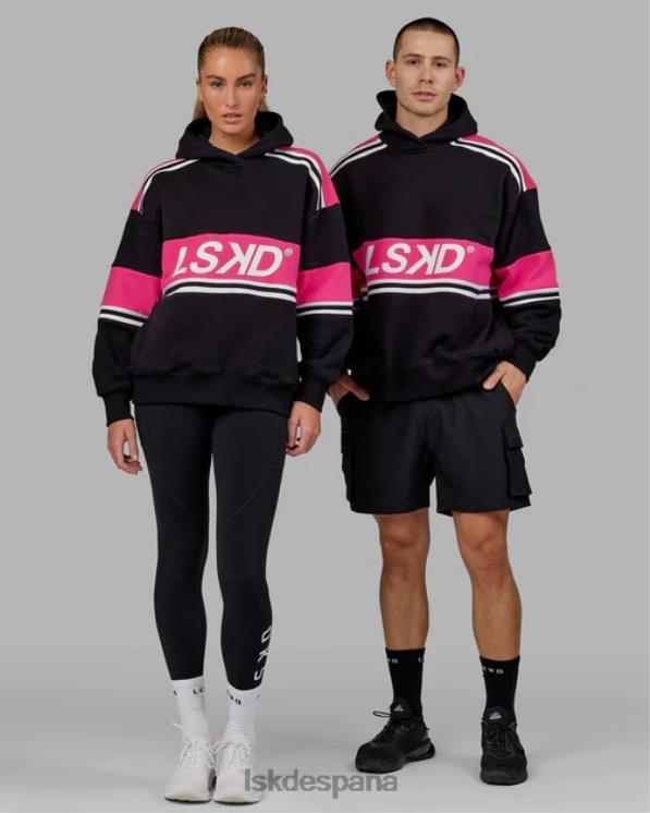 LSKD unisexo sudadera con capucha a-team oversize - negro-rosa 8T6NZ409 vestir