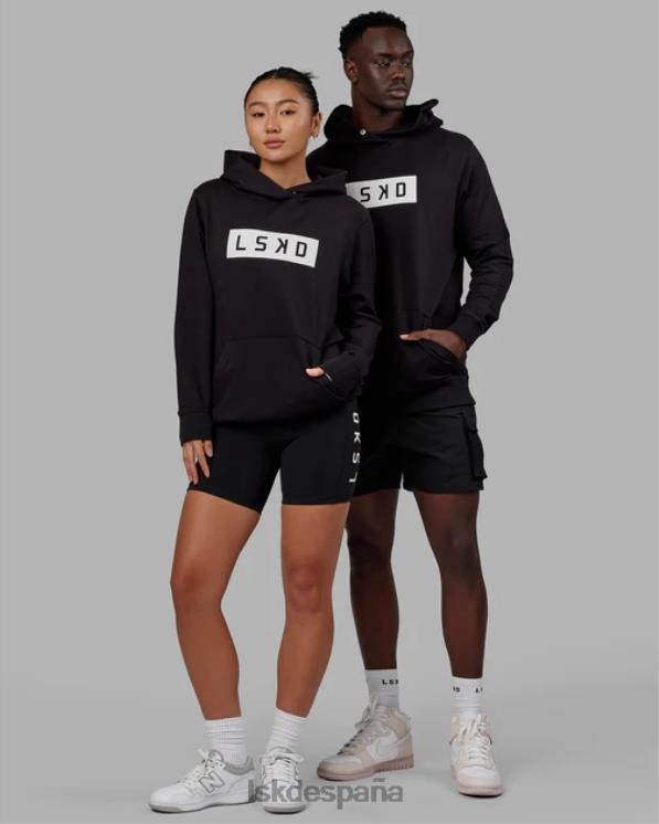 LSKD unisexo sudadera con capucha de forro polar de fuerza - negro-blanco 8T6NZ336 vestir