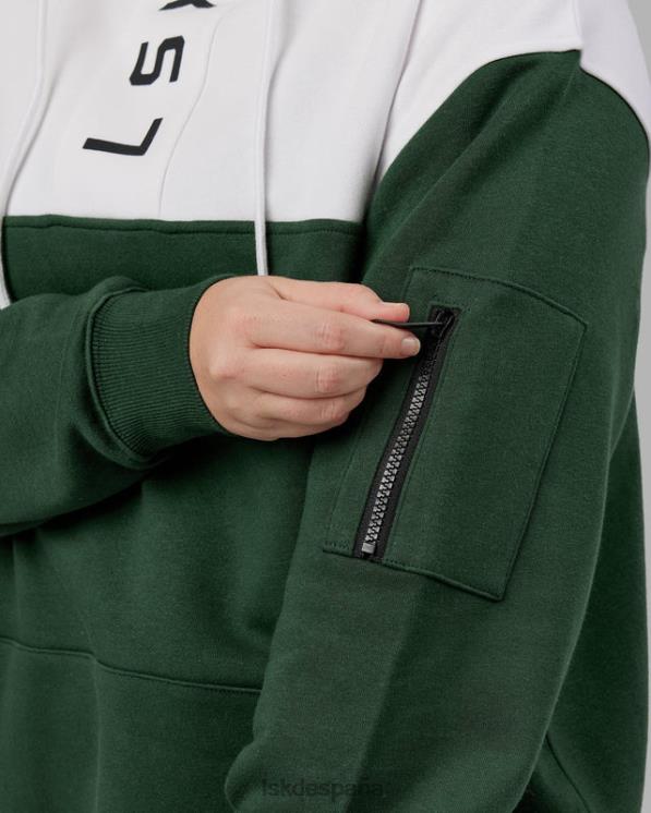 LSKD unisexo sudadera con capucha de gran tamaño contraria - pineneedle-white 8T6NZ393 vestir