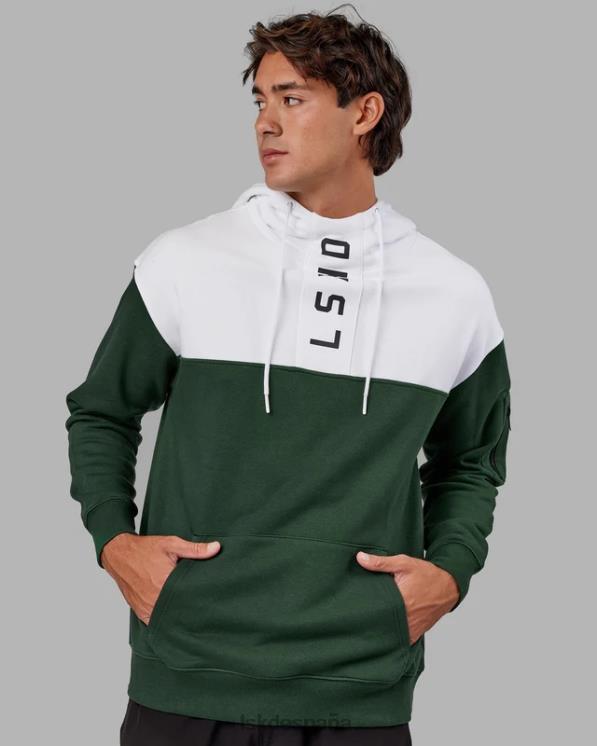 LSKD unisexo sudadera con capucha de gran tamaño contraria - pineneedle-white 8T6NZ393 vestir