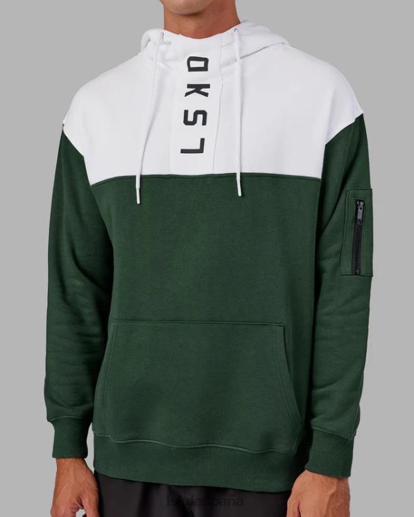 LSKD unisexo sudadera con capucha de gran tamaño contraria - pineneedle-white 8T6NZ393 vestir