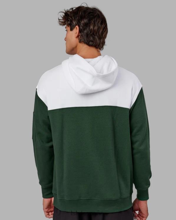 LSKD unisexo sudadera con capucha de gran tamaño contraria - pineneedle-white 8T6NZ393 vestir