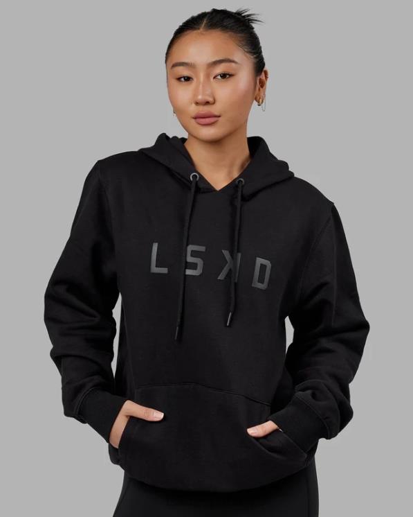 LSKD unisexo sudadera con capucha estructura - negro-negro 8T6NZ343 vestir