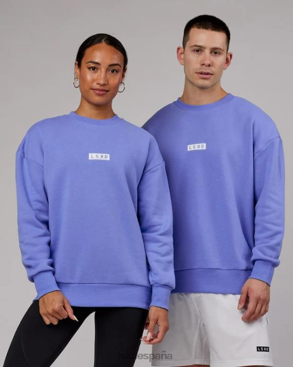 LSKD unisexo suéter cornerstone oversize - azul aciano 8T6NZ418 vestir