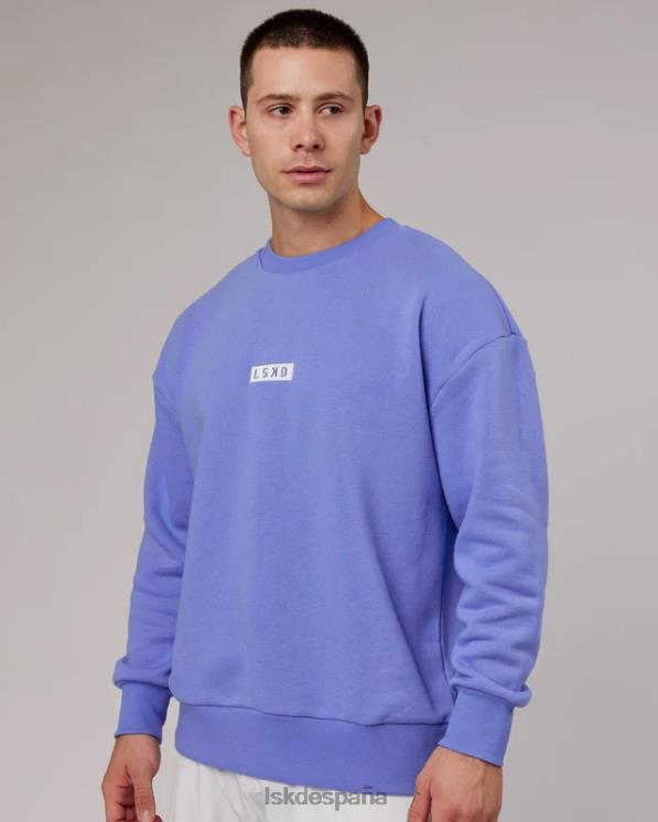 LSKD unisexo suéter cornerstone oversize - azul aciano 8T6NZ418 vestir