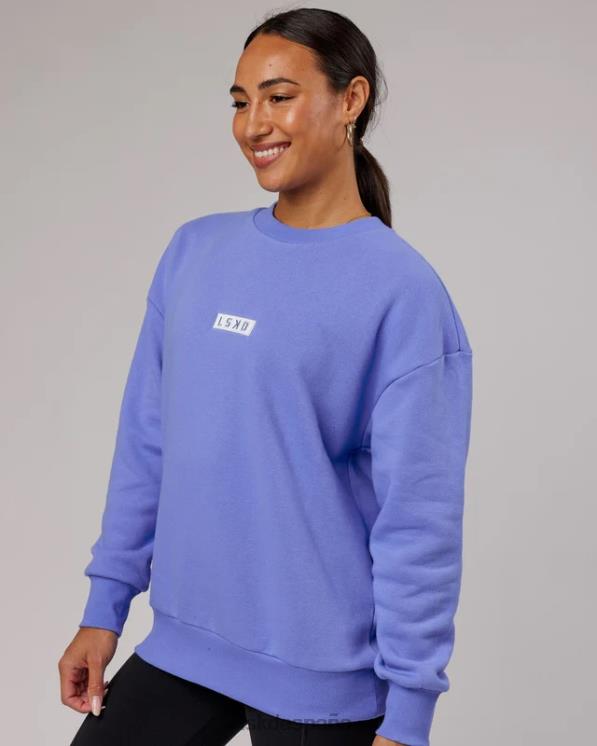 LSKD unisexo suéter cornerstone oversize - azul aciano 8T6NZ418 vestir