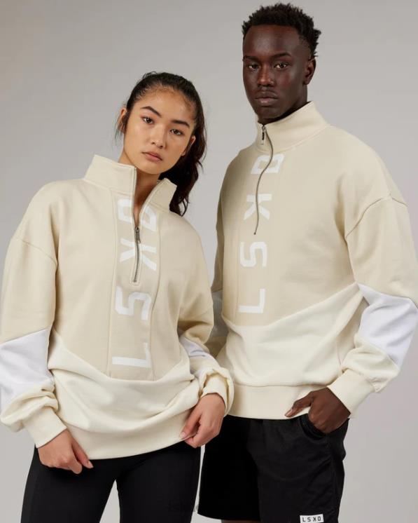 LSKD unisexo suéter invertido oversize - leche de almendras 8T6NZ407 vestir