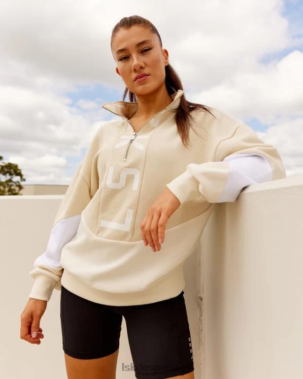 LSKD unisexo suéter invertido oversize - leche de almendras 8T6NZ407 vestir