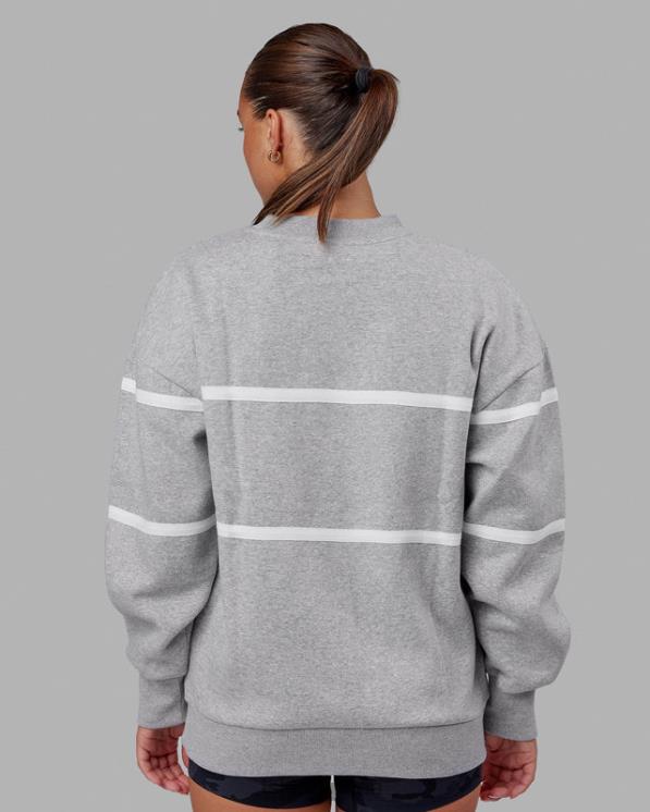 LSKD unisexo suéter paralelo oversize - lt grey marl 8T6NZ377 vestir