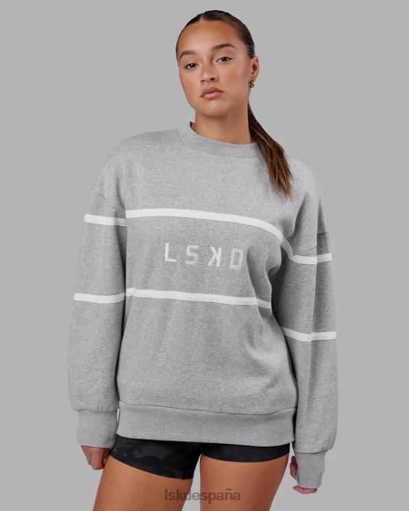 LSKD unisexo suéter paralelo oversize - lt grey marl 8T6NZ377 vestir