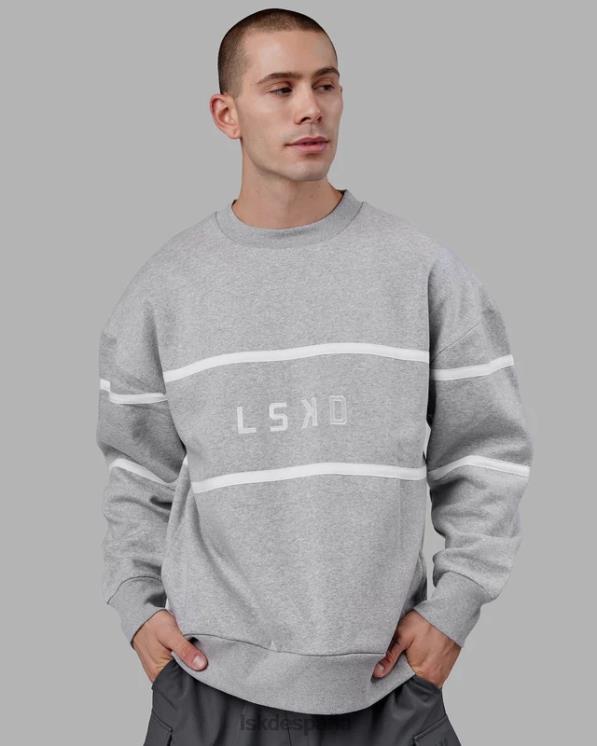 LSKD unisexo suéter paralelo oversize - lt grey marl 8T6NZ377 vestir