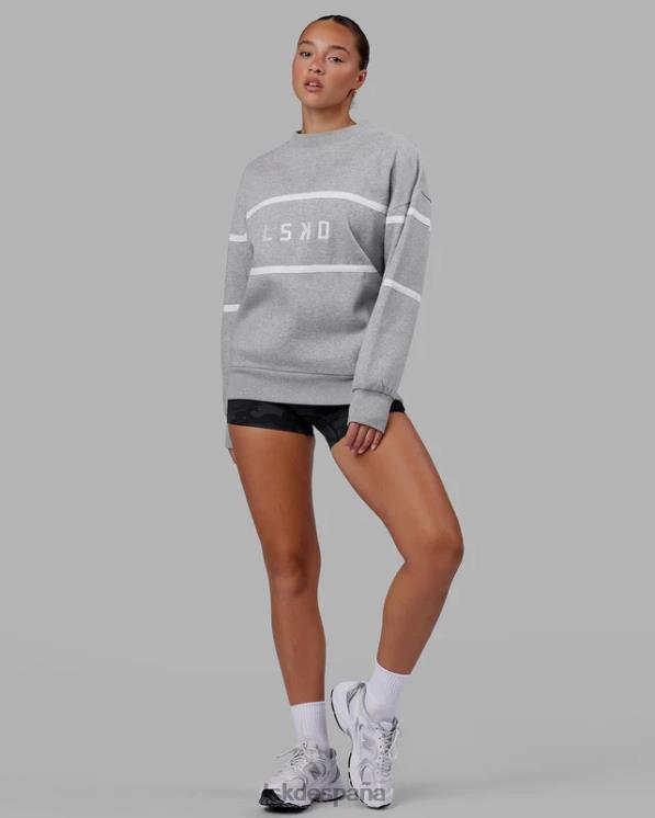 LSKD unisexo suéter paralelo oversize - lt grey marl 8T6NZ377 vestir