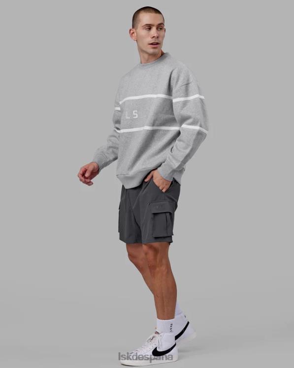 LSKD unisexo suéter paralelo oversize - lt grey marl 8T6NZ377 vestir