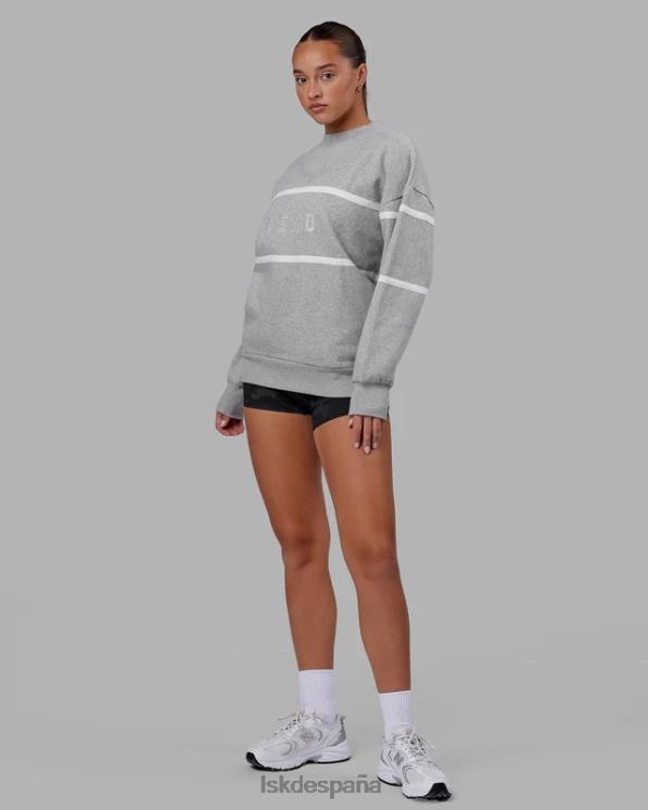 LSKD unisexo suéter paralelo oversize - lt grey marl 8T6NZ377 vestir