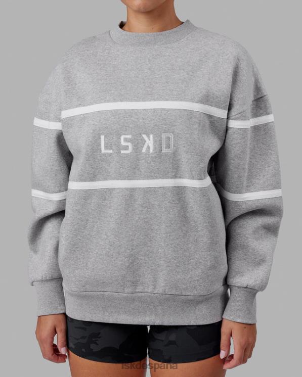 LSKD unisexo suéter paralelo oversize - lt grey marl 8T6NZ377 vestir
