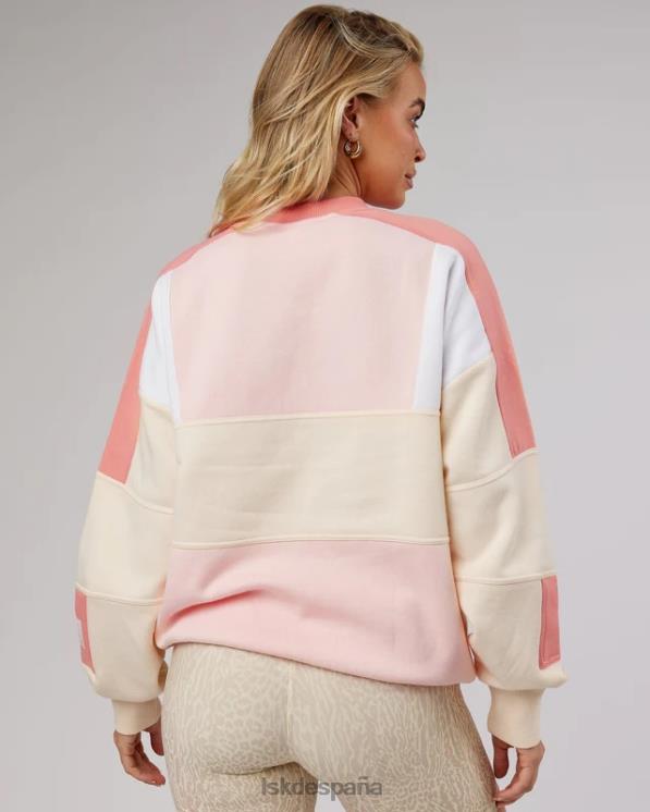 LSKD unisexo suéter slam oversize - melocotón multi 8T6NZ382 vestir